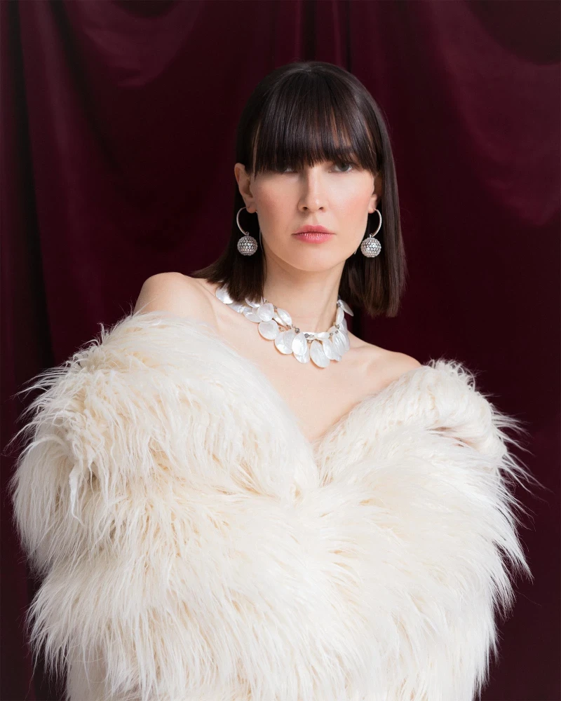 Бусы перламутр, лабрадорит - мастерская Надежды Бойко