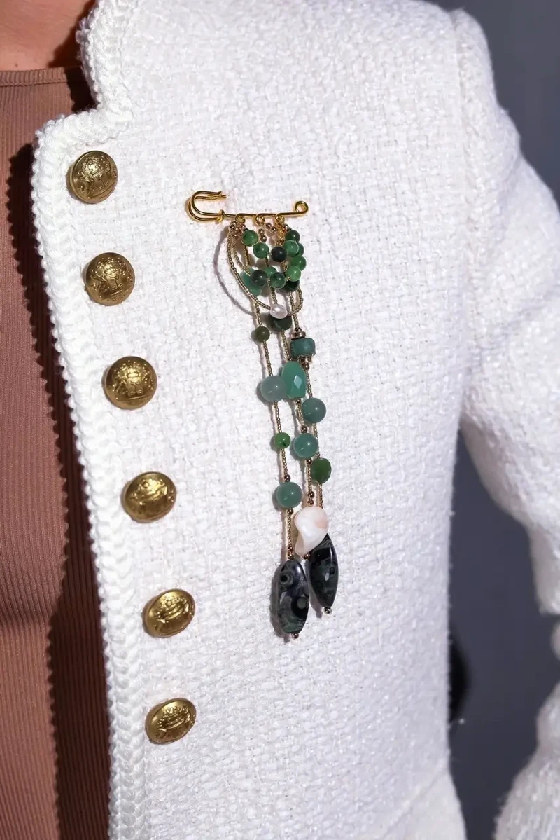 Ожеброшь из нефрита и авантюрина - мастерская Надежды Бойко