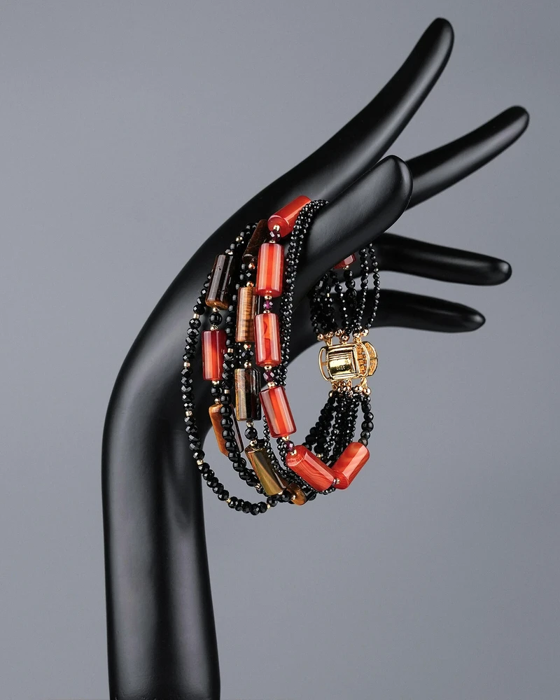 Браслет турмалин, сердолик - мастерская Надежды Бойко