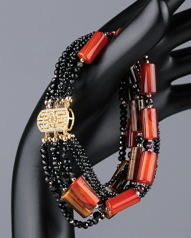 Браслет турмалин, сердолик - мастерская Надежды Бойко