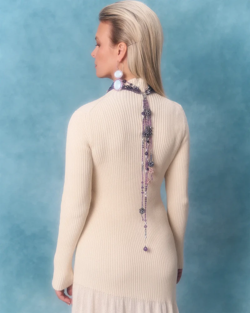 Бусы из аметиста и жемчуга - мастерская Надежды Бойко