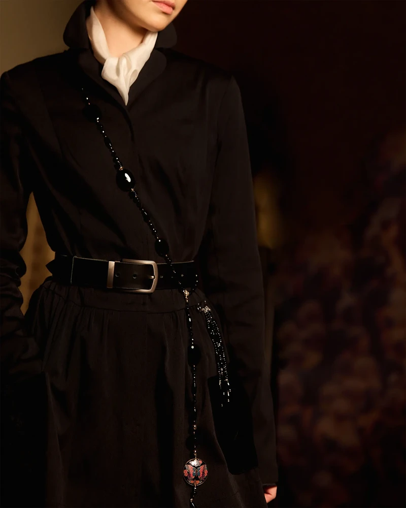 Ожеброшь из черного агата - мастерская Надежды Бойко