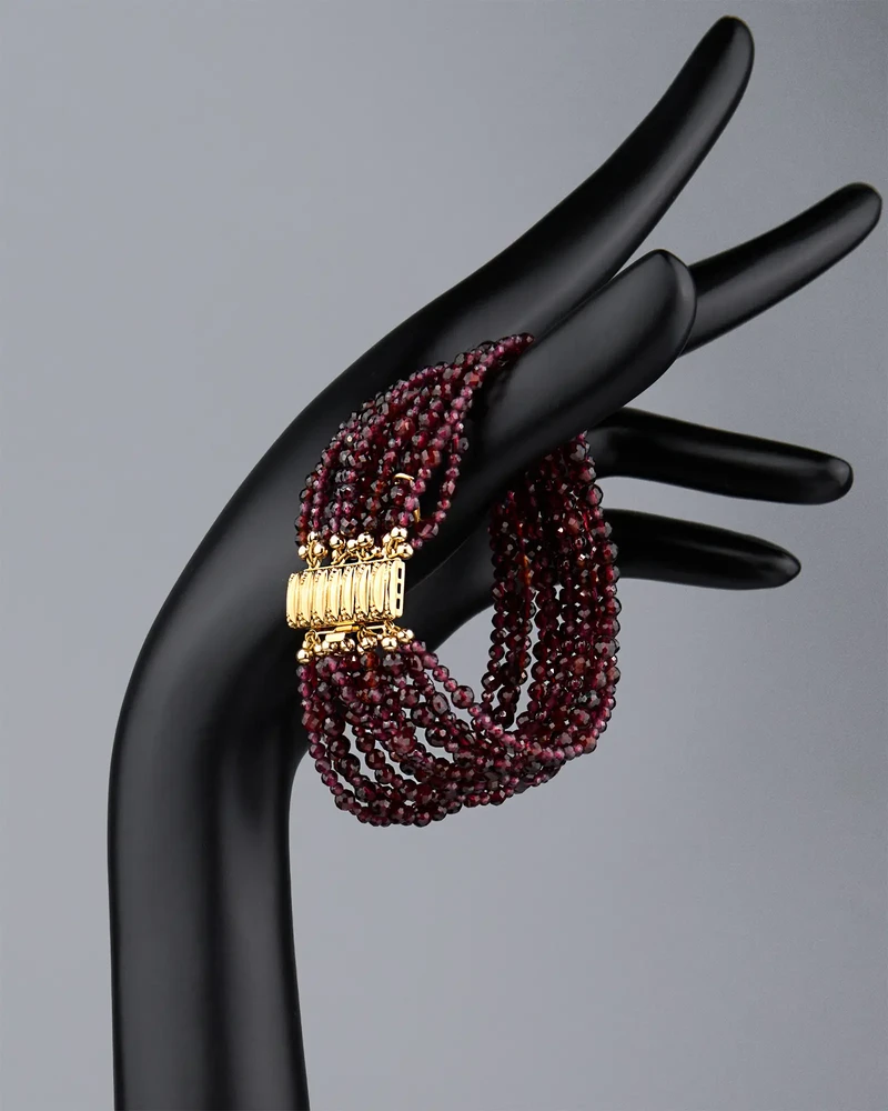 Браслет гранатовый - мастерская Надежды Бойко