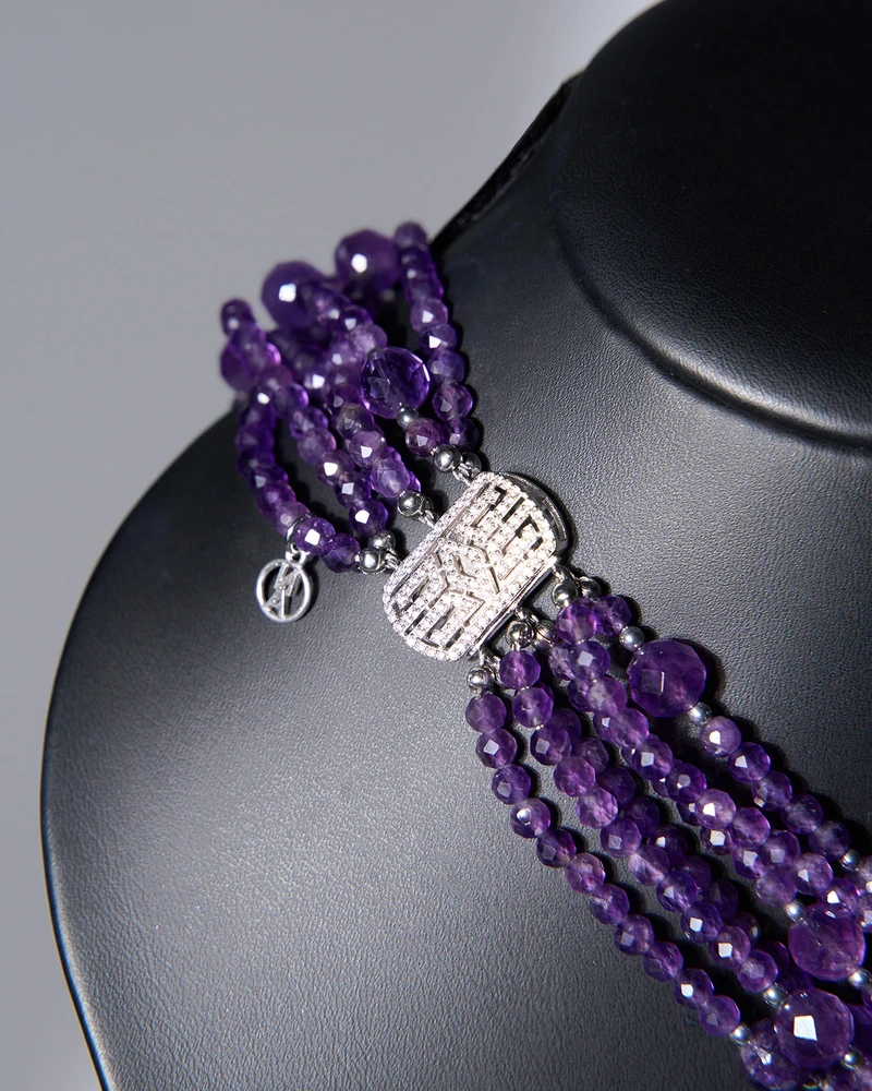 Бусы из аметиста - мастерская Надежды Бойко