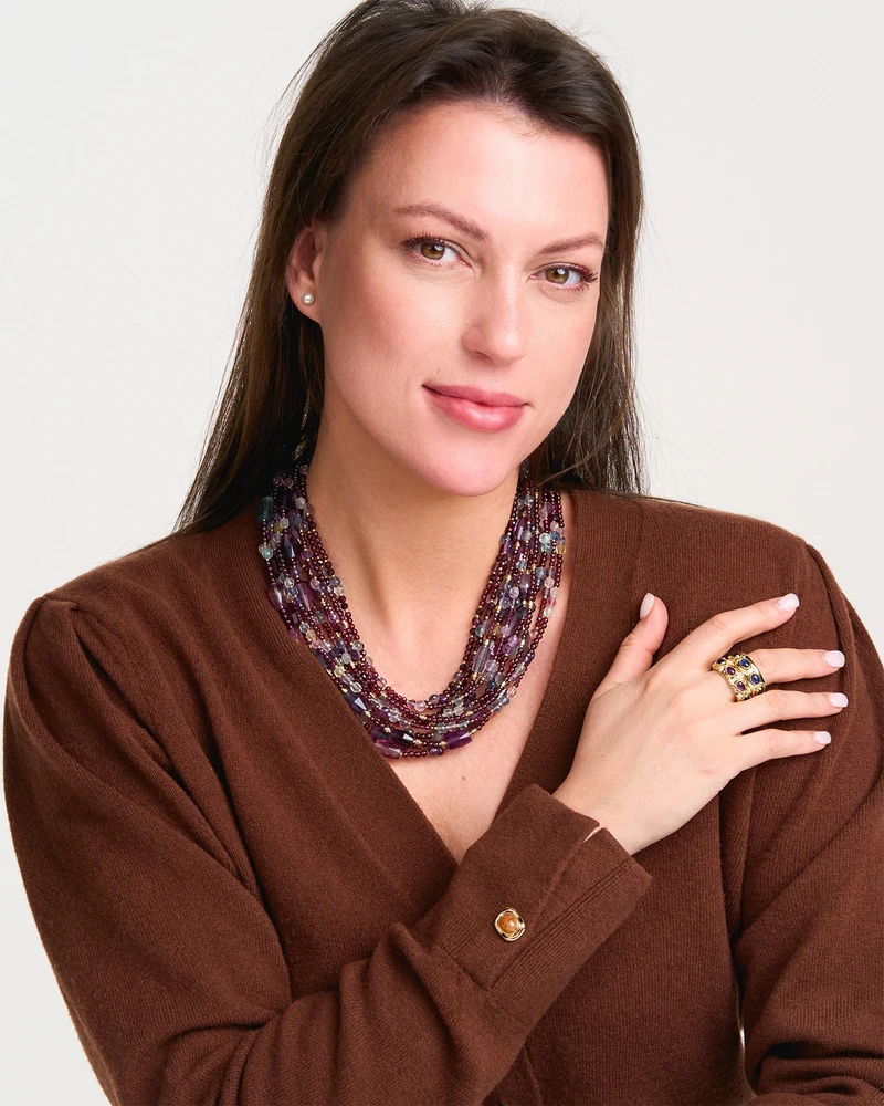 Бусы гранат альмандин, флюорит - мастерская Надежды Бойко