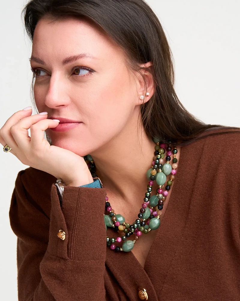 Комплект из кварца и авантюрина - мастерская Надежды Бойко