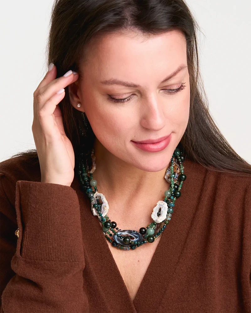 Комплект из агата и авантюрина - мастерская Надежды Бойко