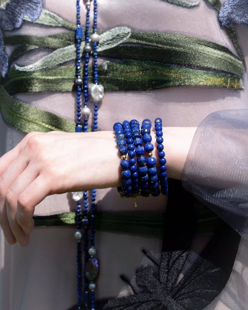 Комплект из лазурита "Сумерки" - мастерская Надежды Бойко