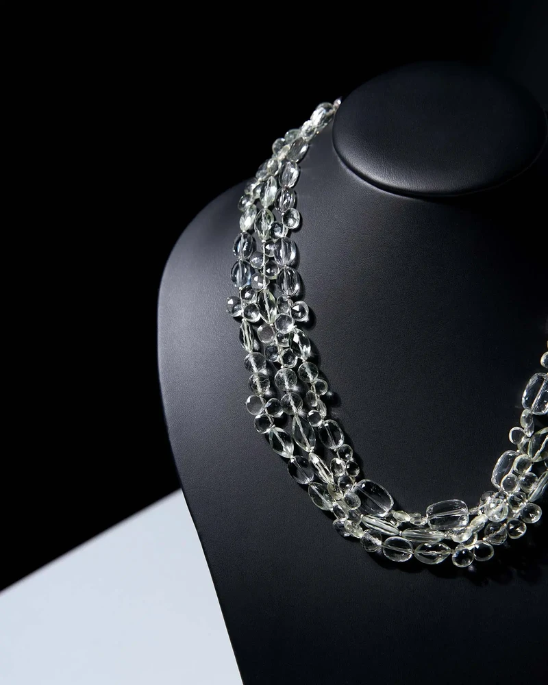 Комплект из празиолита «Весенняя роса» - мастерская Надежды Бойко