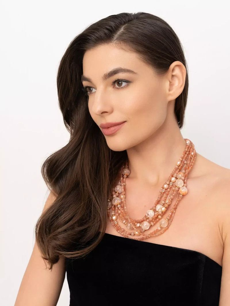 Комплект из солнечного камня - мастерская Надежды Бойко