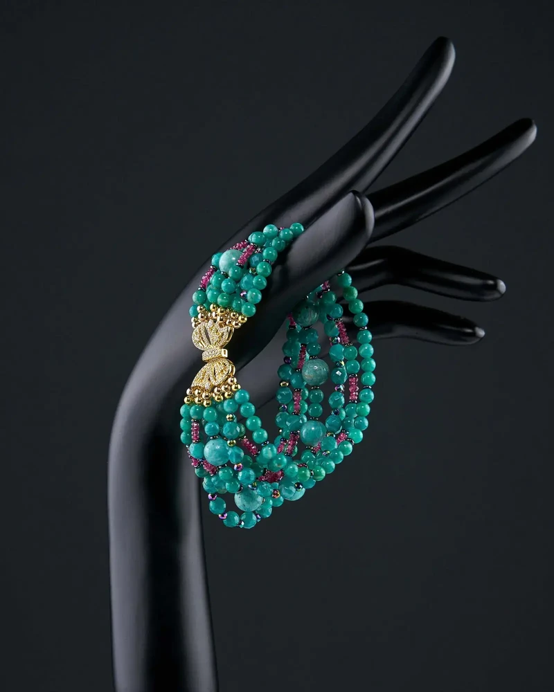 Комплект амазонит "Лазурная гладь" - мастерская Надежды Бойко