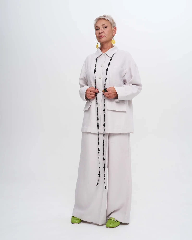 Аркан из черного агата - мастерская Надежды Бойко